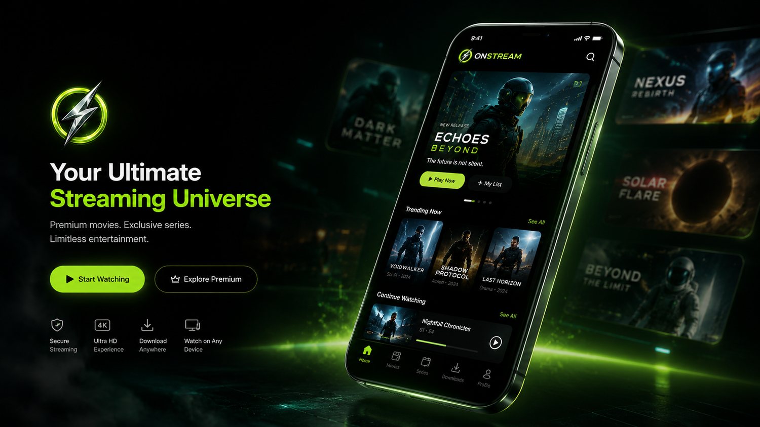 OnStream App Hero Preview